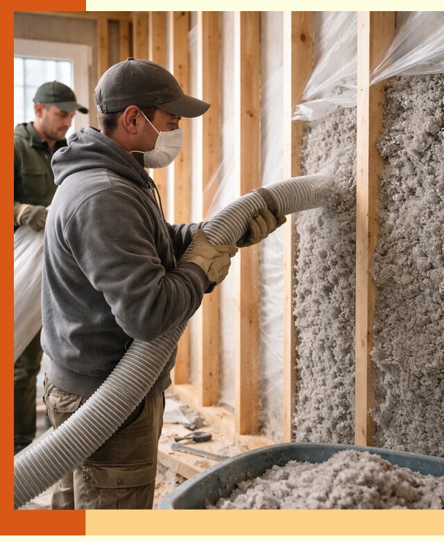 Утепление каркасного дома эковатой в Тайшете — качественно и надолго