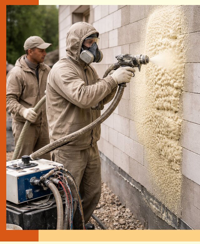 Утепление дома из газобетона ППУ в Тайшете — надежная теплоизоляция