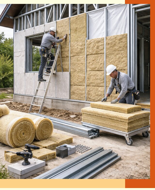 Утепление дома из ЛСТК в Тайшете от 5400 руб./м² — профессионально | ТепломастерТшт