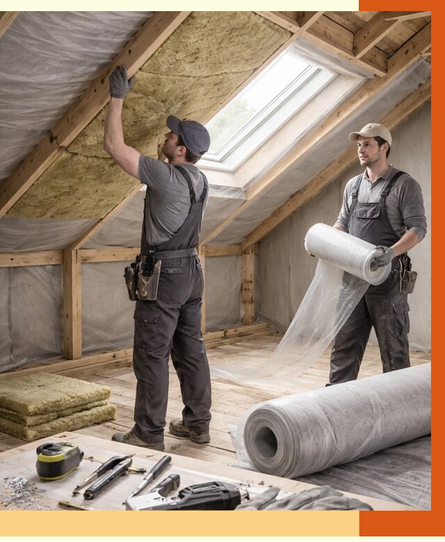 Утепление крыши изнутри мансарды в Тайшете от 4362 руб./м² | ТепломастерТшт