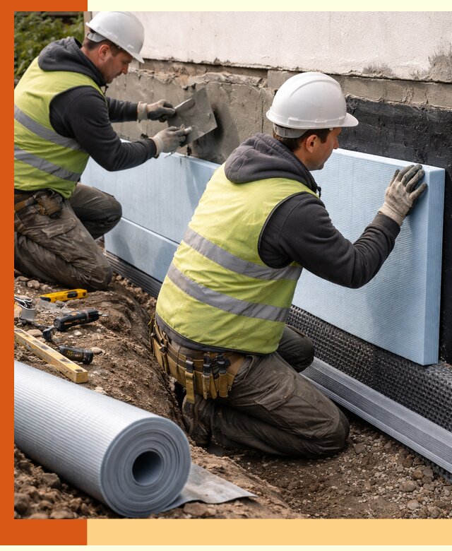 Утепление фундамента снаружи в Тайшете — профессиональная теплоизоляция