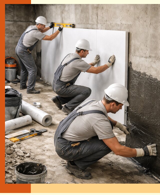 Утепление фундамента изнутри профессионально в Тайшете