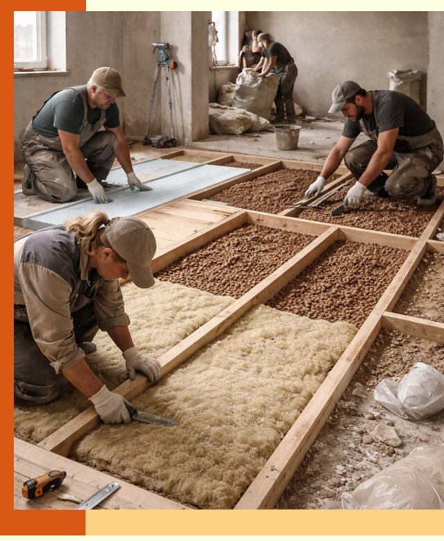 Утепление перекрытий жилых и промышленных зданий в Тайшете