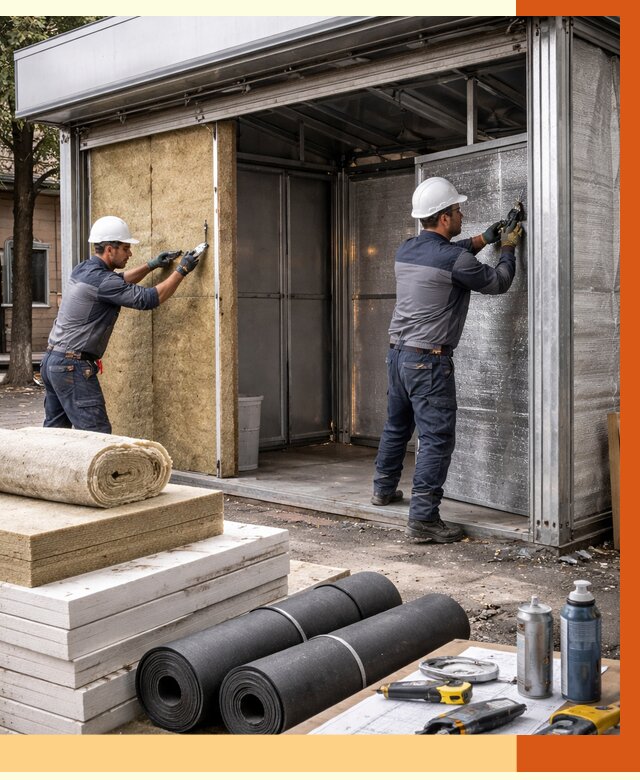 Утепление павильона шаурма в Тайшете под ключ от 1246 руб. за м² | ТепломастерТшт