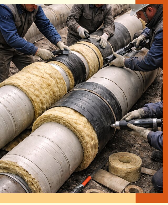 Утепление трубопровода в Тайшете под ключ от 1921 руб. — надежно и выгодно | ТепломастерТшт