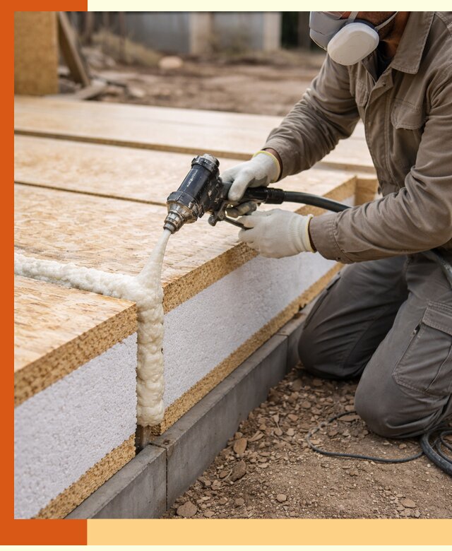 Утепление СИП-панелей пенополиуретаном (ППУ) в Тайшете