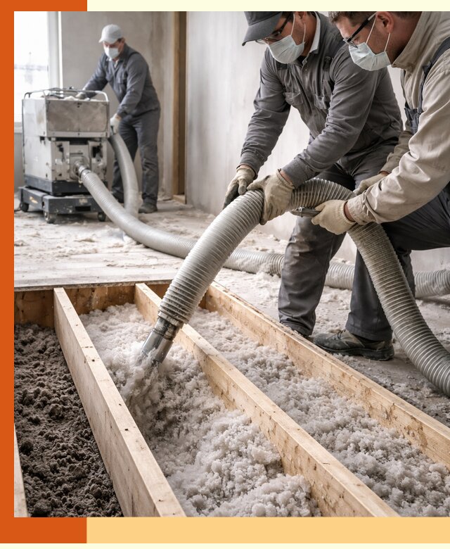 Заполнение полостей межэтажного перекрытия в Тайшете эффективно и герметично