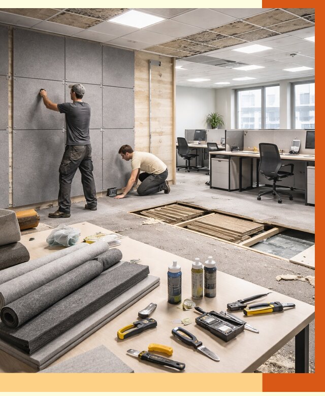 Профессиональная шумоизоляция офиса в Тайшете от 7010 руб. за м2 | ТепломастерТшт