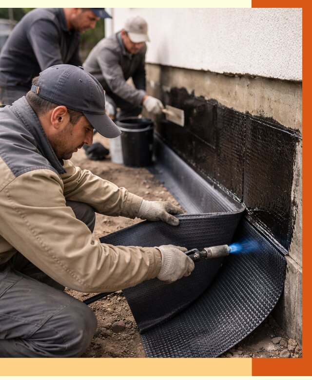 Гидроизоляция цоколя и отмостки в Тайшете от 8827 руб. — ТепломастерТшт