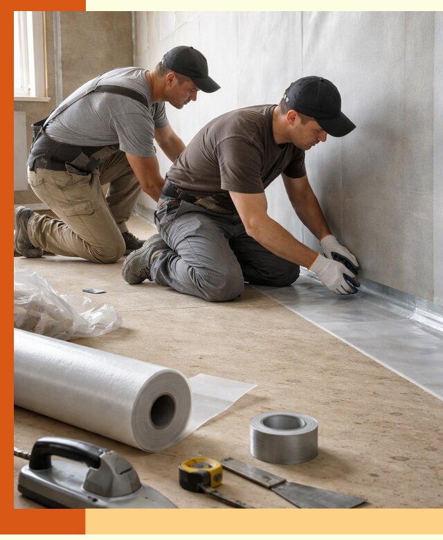 Монтаж пароизоляции для дома и помещений в Тайшете