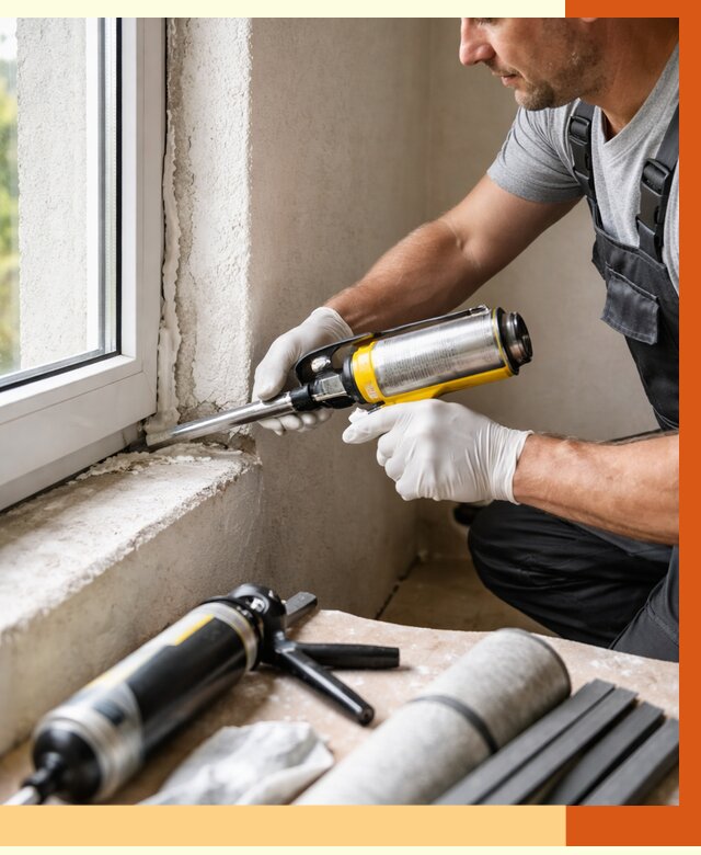 Герметизация стыков и примыканий в Тайшете от 1246 руб. под ключ | ТепломастерТшт