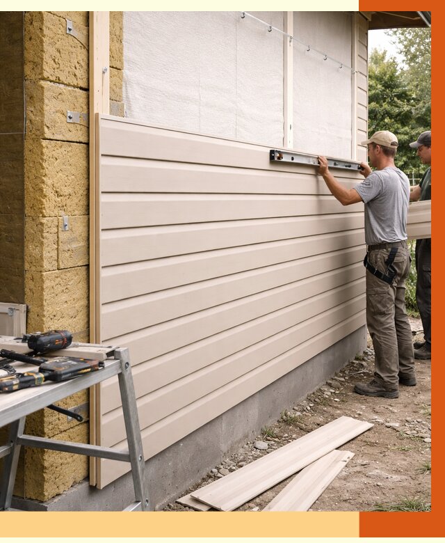 Монтаж сайдинга после утепления в Тайшете от 1921 руб. — обшивка и облицовка | ТепломастерТшт